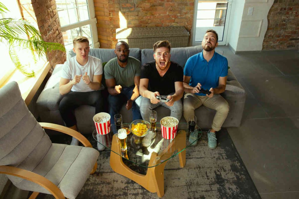 Smart TV with IPTV service icons