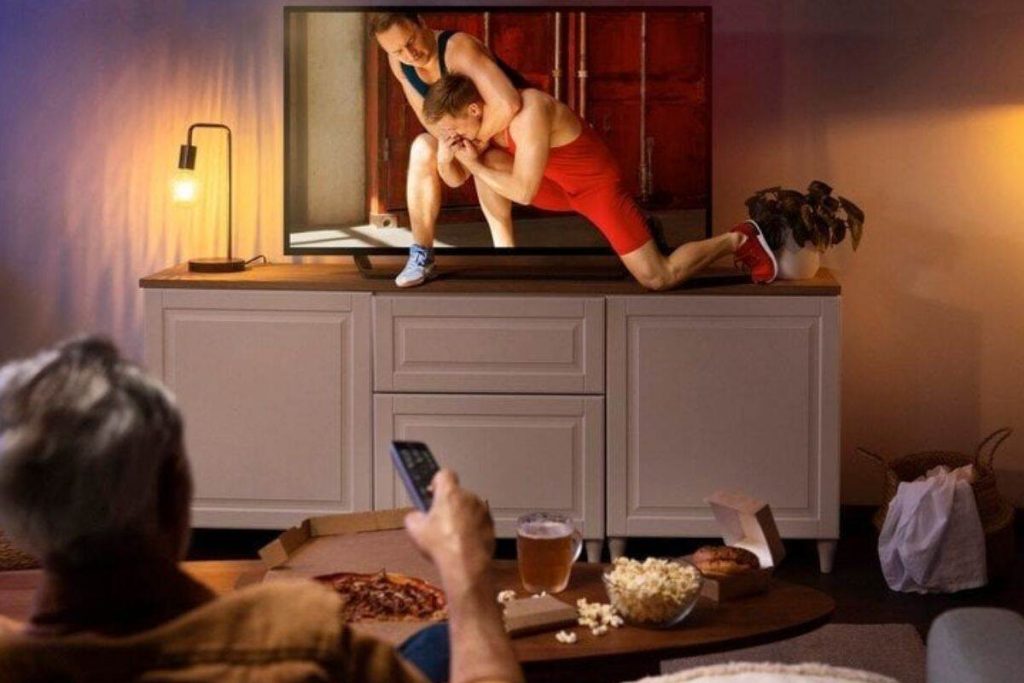 iptv canada 3 Streaming device showing IPTV Canada channels list on a TV screen.